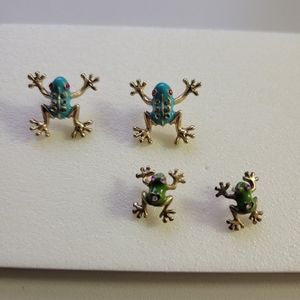 Betsey Johnson Frog Earrings